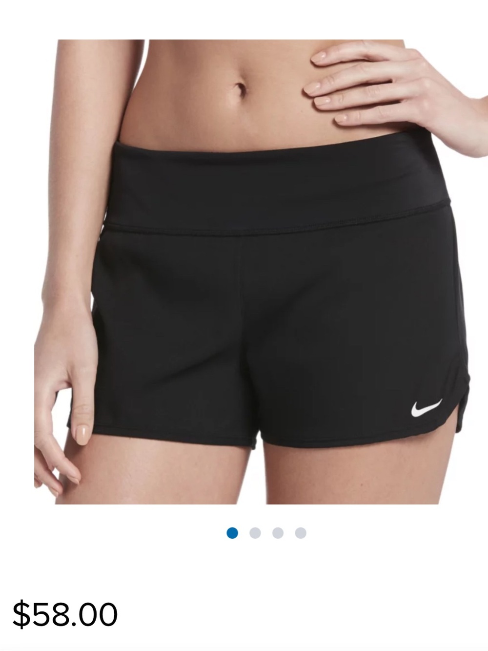 Nike Black Women's Athletic Shorts with Swoosh